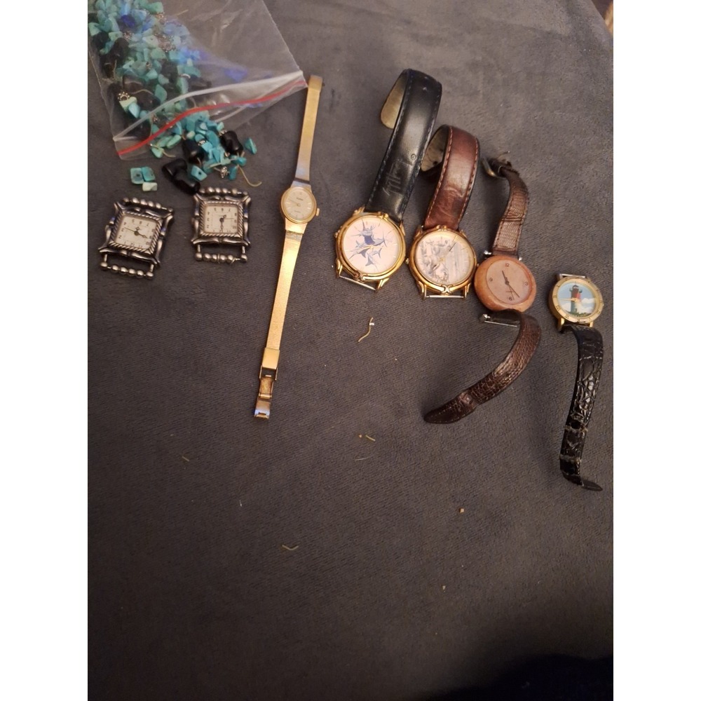 Odd Lot of 7 Non Working Vintage Ladies Watches 1  Pulsar 2 Wildlife  Etc